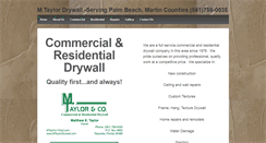 Desktop Screenshot of mtaylordrywall.com